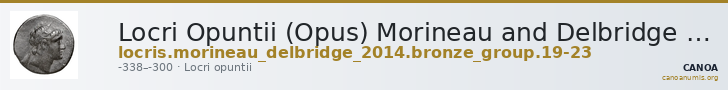 Locri Opuntii (Opus) Morineau and Delbridge 2014 Group 19-23 — CANOA