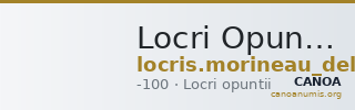 Locri Opuntii (Opus) Morineau and Delbridge 2014 Group 34 — CANOA