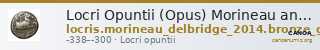 Locri Opuntii (Opus) Morineau and Delbridge 2014 Group 9-11 — CANOA