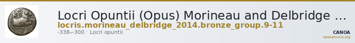 Locri Opuntii (Opus) Morineau and Delbridge 2014 Group 9-11 — CANOA