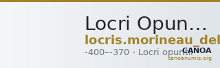 Locri Opuntii (Opus) Morineau and Delbridge 2014 Hemiobol group 1 — CANOA