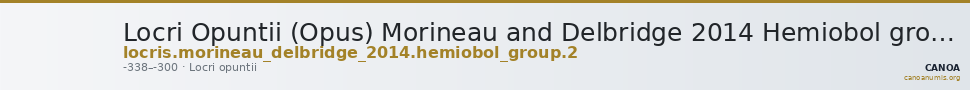 Locri Opuntii (Opus) Morineau and Delbridge 2014 Hemiobol group 2 — CANOA