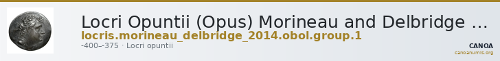 Locri Opuntii (Opus) Morineau and Delbridge 2014 Obol group 1 — CANOA