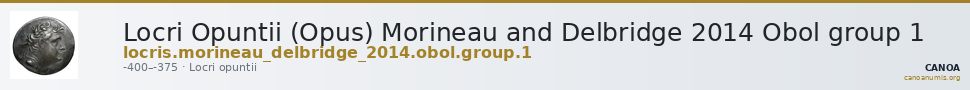 Locri Opuntii (Opus) Morineau and Delbridge 2014 Obol group 1 — CANOA