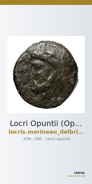 Locri Opuntii (Opus) Morineau and Delbridge 2014 Obol group 11 — CANOA