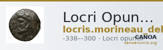 Locri Opuntii (Opus) Morineau and Delbridge 2014 Obol group 11 — CANOA