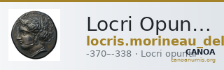 Locri Opuntii (Opus) Morineau and Delbridge 2014 Stater group 1-28; drachm group 1; triobol group 1-11 — CANOA