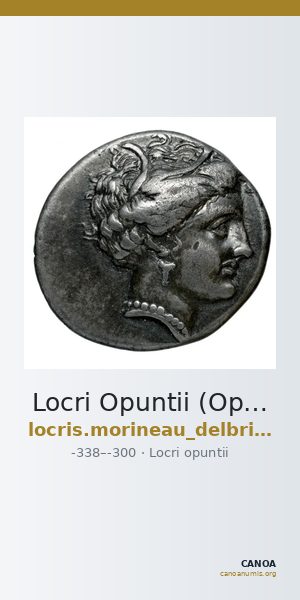 Locri Opuntii (Opus) Morineau and Delbridge 2014 Stater group 29; drachm group 2; triobol group 12-3 — CANOA