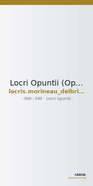 Locri Opuntii (Opus) Morineau and Delbridge 2014 Trihemitetartemoria group 1-2 — CANOA