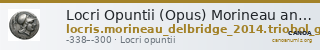 Locri Opuntii (Opus) Morineau and Delbridge 2014 Triobol group 14 — CANOA