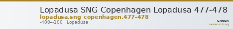 Lopadusa SNG Copenhagen Lopadusa 477-478 — CANOA