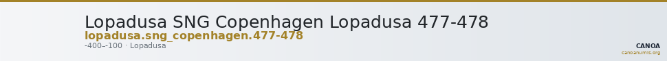 Lopadusa SNG Copenhagen Lopadusa 477-478 — CANOA