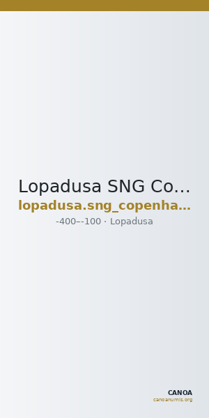 Lopadusa SNG Copenhagen Lopadusa 479 — CANOA