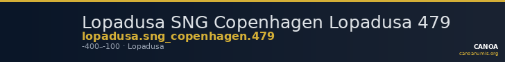 Lopadusa SNG Copenhagen Lopadusa 479 — CANOA