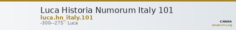 Luca Historia Numorum Italy 101 — CANOA