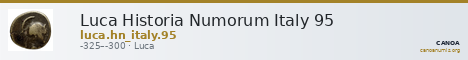 Luca Historia Numorum Italy 95 — CANOA