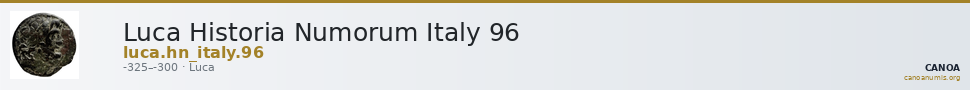 Luca Historia Numorum Italy 96 — CANOA