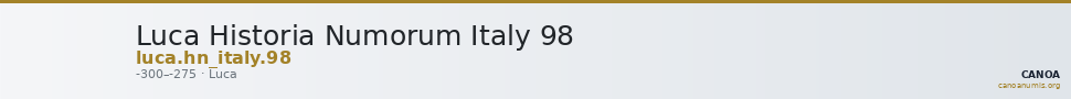 Luca Historia Numorum Italy 98 — CANOA