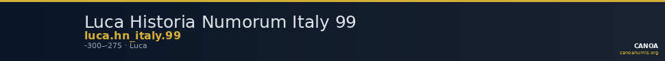 Luca Historia Numorum Italy 99 — CANOA
