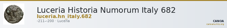 Luceria Historia Numorum Italy 682 — CANOA