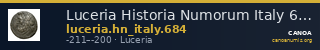 Luceria Historia Numorum Italy 684 — CANOA