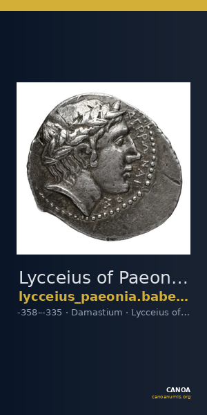 Lycceius of Paeonia Damastium Babelon 1932 1247-1252 — CANOA