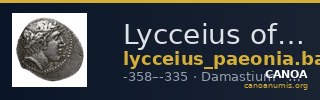 Lycceius of Paeonia Damastium Babelon 1932 1247-1252 — CANOA