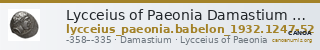 Lycceius of Paeonia Damastium Babelon 1932 1247-1252 — CANOA