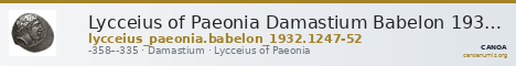 Lycceius of Paeonia Damastium Babelon 1932 1247-1252 — CANOA
