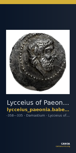 Lycceius of Paeonia Damastium Babelon 1932 1253 — CANOA