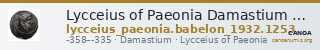 Lycceius of Paeonia Damastium Babelon 1932 1253 — CANOA