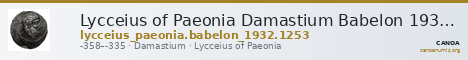 Lycceius of Paeonia Damastium Babelon 1932 1253 — CANOA