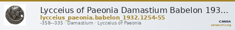 Lycceius of Paeonia Damastium Babelon 1932 1254-1255 — CANOA