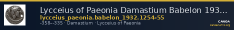 Lycceius of Paeonia Damastium Babelon 1932 1254-1255 — CANOA