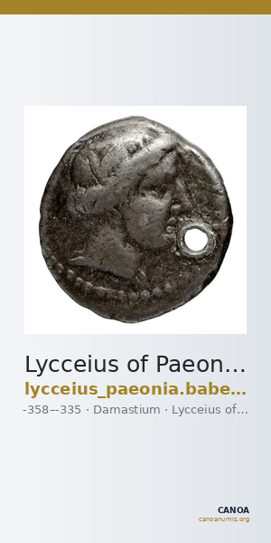 Lycceius of Paeonia Damastium Babelon 1932 1256-1257 — CANOA