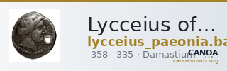 Lycceius of Paeonia Damastium Babelon 1932 1256-1257 — CANOA