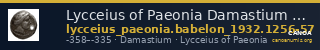 Lycceius of Paeonia Damastium Babelon 1932 1256-1257 — CANOA
