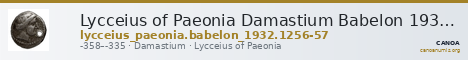 Lycceius of Paeonia Damastium Babelon 1932 1256-1257 — CANOA