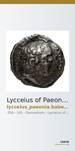 Lycceius of Paeonia Damastium Babelon 1932 1258-1259 — CANOA