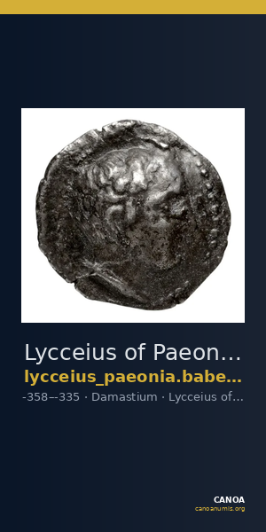 Lycceius of Paeonia Damastium Babelon 1932 1258-1259 — CANOA
