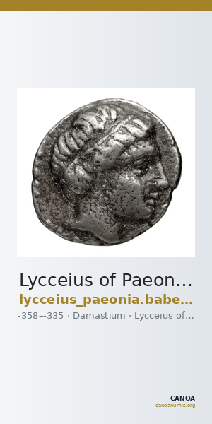 Lycceius of Paeonia Damastium Babelon 1932 1260 — CANOA