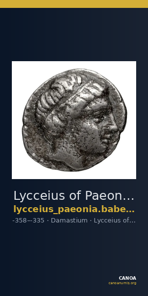 Lycceius of Paeonia Damastium Babelon 1932 1260 — CANOA