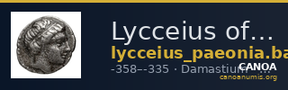 Lycceius of Paeonia Damastium Babelon 1932 1260 — CANOA