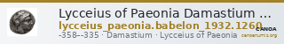 Lycceius of Paeonia Damastium Babelon 1932 1260 — CANOA