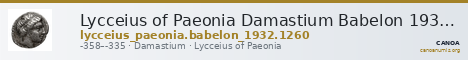 Lycceius of Paeonia Damastium Babelon 1932 1260 — CANOA