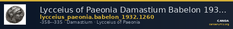Lycceius of Paeonia Damastium Babelon 1932 1260 — CANOA