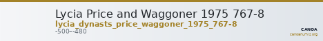 Lycia Price and Waggoner 1975 767-8 — CANOA