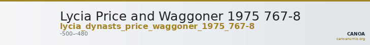 Lycia Price and Waggoner 1975 767-8 — CANOA