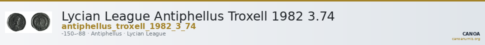 Lycian League Antiphellus Troxell 1982 3.74 — CANOA