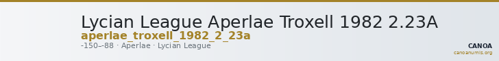 Lycian League Aperlae Troxell 1982 2.23A — CANOA